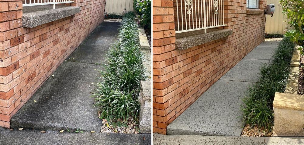 Pathway pressure washing